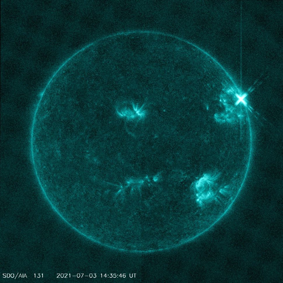 rozbłysk słoneczny / Źródło: Solar Dynamics Observatory, NASA