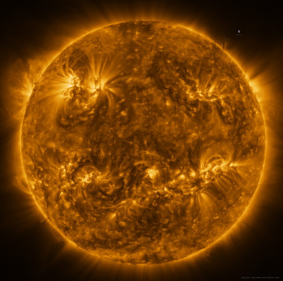 Zdjęcie Słońca zrobione przez Solar Orbiter / Źródło: ESA