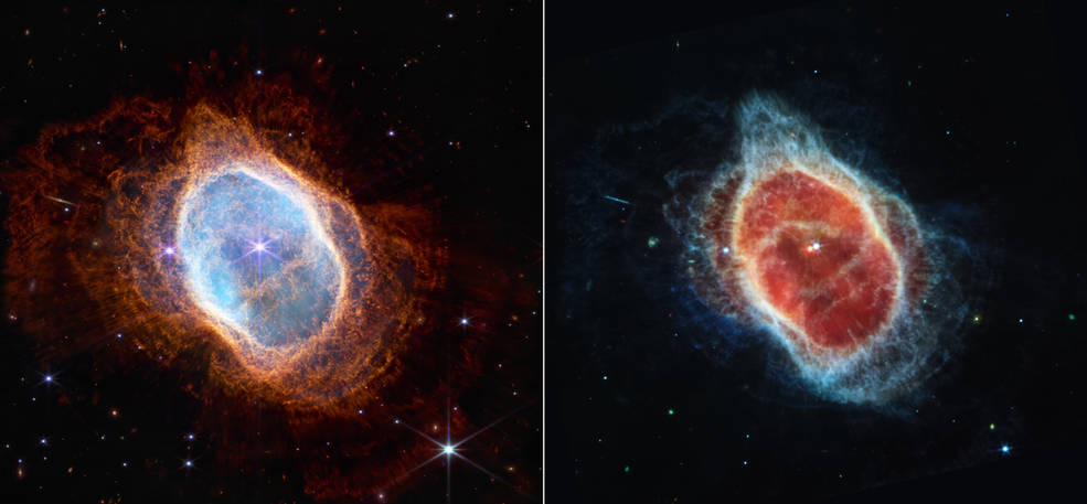 Zdjęcie z Kosmicznego Teleskopu Jamesa Webba, Mgławica Pierścień Południowy / Źródło: NASA, ESA, CSA i STScI