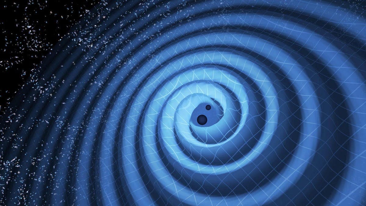 Fale grawitacyjne spowodowane kolizją dwóch czarnych dziur / Źródło: Caltech/MIT/LIGO